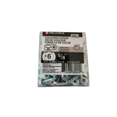 Box of white 5/8 inch soffit screws