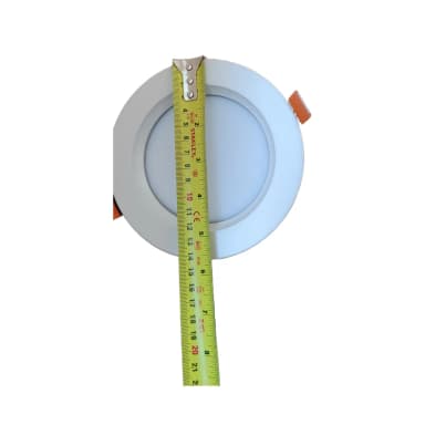 Recessed soffit downlight, front view